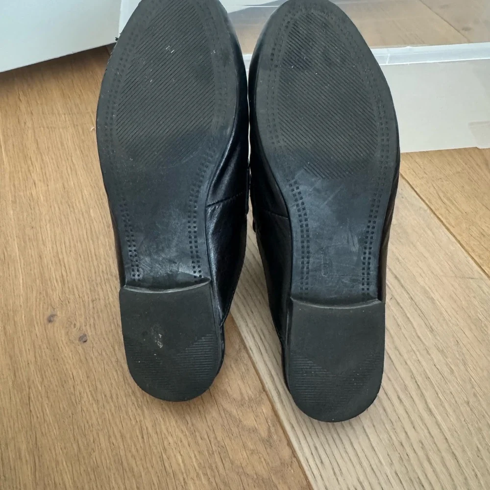 Steve Madden Black Mules with Gold Horsebit
